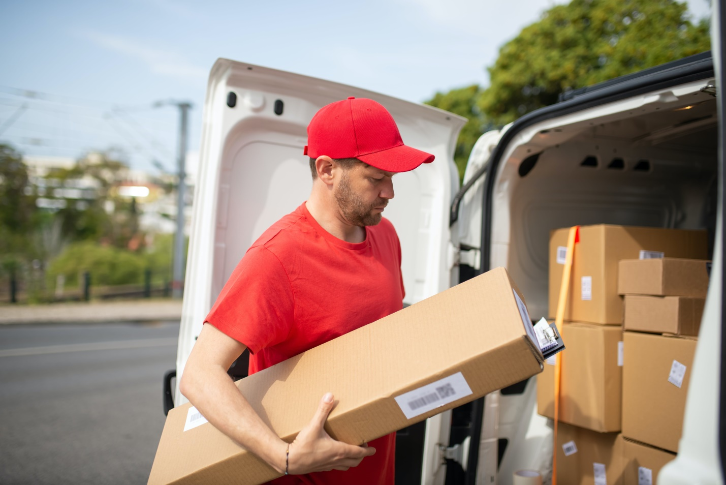 a man working in delivery services